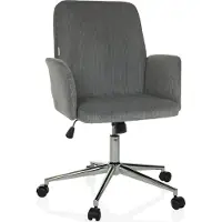 Hjh OFFICE Bureaustoel / draaistoel / kuipstoel SOLAO CORD stof grijs