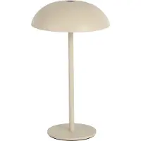 Arcchio LED oplaadbare tafellamp Thenra, beige, muurbeugel dimbaar, crème / amber, metaal, Modern