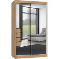 Top E Shop Topeshop IGA 120 ART A set, eikenhout, garderobe, 7 planken, 2 deuren, eikenhout, spaanplaat