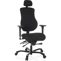 Hjh OFFICE Bureaustoel / Directiestoel 24 HOURS BASIC stof zwart