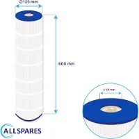 Allspares Waterfilter voor Zwembaden geschikt voor Waterway 75 / PCAL75 / C-4970 / FC-2930 (Ø125x600mm)