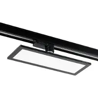 Arcchio Hairis LED paneel, 30 cm, zwart, 4000 K, zwart, Werkkamer / Kantoor, Kunststof, Modern, railverlichting