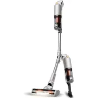 TurboTronic accustofzuiger - CV11 - draadloze 2-in-1 steel- en handstofzuiger, 120 W, 11 kPa zuigkracht, HEPA-filter, cycloontechnologie, LED-vloerborstel Zilver
