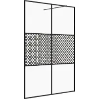 Syfax Inloopdouchewand 140x195 cm ESG-glas transparant en zwart