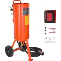 Vevor Mobiele Zandstraalmachine 37 L Zandstraalsysteem 2,3 m Werkslang Zandstraalmachine 60–110 PSI Werkdruk Ideaal voor het verwijderen van roest