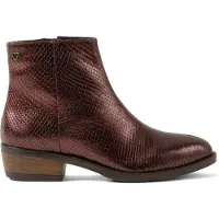 Lazamani Enkellaarsjes Dames Bordeaux Leer Size 38