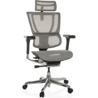 Hjh OFFICE Bureaustoel / Directiestoel ERGOHUMAN SLIM GEN2 Netstof lichtgrijs
