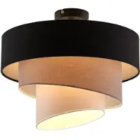 LINDBY Plafondlamp , Coria, dimbare, Beige, Woonkamer, Stof, Modern