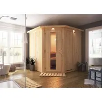 Karibu | Jarin Sauna | Energiesparende Deur | Kachel 9 kW Externe Bediening