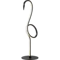 Elstead Lighting LED-tafellamp Flamingo, zwart, Woon-/ Eetkamer, metaal, Design, LED tafellamp