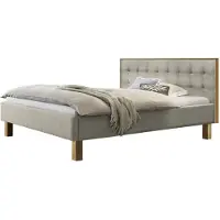 Hasena Noah gestoffeerd bed massief hout 100% polyester incl. Midtrever
