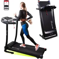 Mobiclinic ETNA - Opvouwbare loopband - Tot 12 km/u - Verhoogsysteem 4% - Bluetooth-luidspreker - App LCD-scherm 139x61x113 cm - Stil