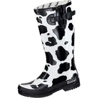 Bockstiegel regenlaarzen Cow regenlaarzen, zwart/wit
