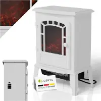 Juskys Elektrische haard - Incl. Vlameffect - Wit