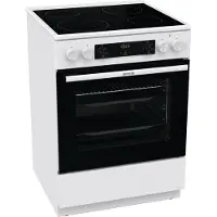 Gorenje GEC6C40WD, Vrijstaand fornuis, Wit, Draaiknop, Touch, Wit, Metaal, Keramisch