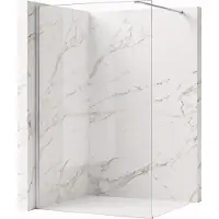 REA Flexi 100 - Walk-In Douchewand - Chroom - 100X0,8X195Cm