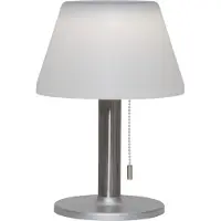 Best Season LED-solar-tafellamp Solia met trekschakelaar Solia, dimbaar, alu / grijs / zink, metaal, Modern