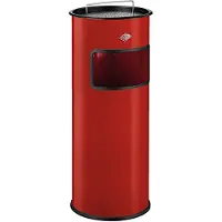 Wesco Staande Asbak met zeef zonder inzet | 30 Liter | Metaal - Rood | Afvalbak met Asbak Staand - Made in Germany