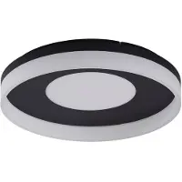 LUCANDE Slimme plafondlamp Squillo, dimbaar, zwart, Woon-/ Eetkamer, Kunststof, Modern, Slimme plafondlamp