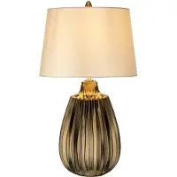 Elstead Lighting LED Tafellamp Newham | 1X E27 Max 60W | Bronze Ceramic / Pearl shade