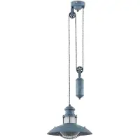 LINDBY Hanglamp Louisanne, dimbaar, alu / grijs / zink, Keuken, metaal, Industrieel design, hanglamp