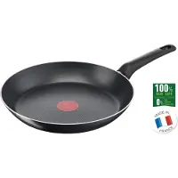 Tefal Simple Cook B57004, Ronde, universele koekenpan, zwart, met titanium coating, aluminium, met temperatuurindicator