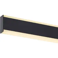 SLV Wandlamp One Linear, dimbaar, zwart, Badkamer, Aluminium, Modern, Wandlamp