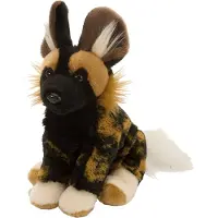 Wild republic knuffel hyena junior 20 cm pluche zwart/bruin