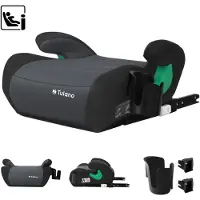 Tulano Cabby 35 Isofix Autostoelverhoger met Rugleuning - Zitverhoger - Kinderzitje 125-150 cm - Graphite