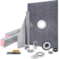 Vevor Douche Stoeprand Kit Waterdicht Douchebak 38x60" met Centrale Afvoer ABS