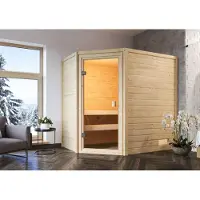 Karibu | Jella Sauna | Biokachel 3,6 kW Externe Bediening