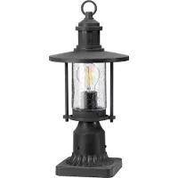 Elstead Lighting Mini LED Tuin Pilaar Riverwood | 1X E27 Max 60W | IP44 (Outdoor) | Weathered Zinc