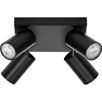 Ledvance Plafondspot | Octagon | Vierkant | 2700K | Zwart | 4x 3.4W