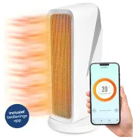 Gologi Ventilatorkachel met Thermostaat - Kachel Elektrisch - Verwarming - Heater - Met app en Touch Bediening - 1500W