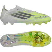 Adidas F50 Sparkfusion Elite Low Gras / Kunstgras Voetbalschoenen (MG) Dames Wit Grijs Neongeel