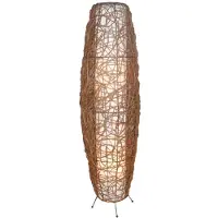 LINDBY Vloerlamp Nias, bruin / roest, Woon-/ Eetkamer, Hout, Modern, vloerlamp