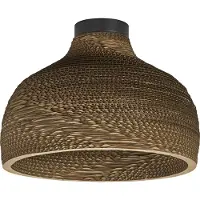 Osram Plafondlamp HAT, dimbaar, bruin / roest, Woon-/ Eetkamer, Papier, plafondlamp