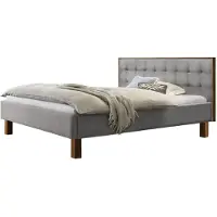 Hasena Noah gestoffeerd bed massief hout 100% polyester incl. Midtrever