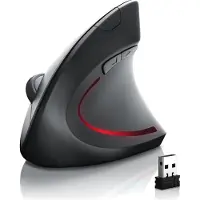 CSL Draadloze verticale muis van , ontworpen met ergonomie in gedachten – ter preventie van muisarm / tennisarm (RSI)