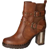 Mustang Boots 'Enkellaarsjes Hak' cognac