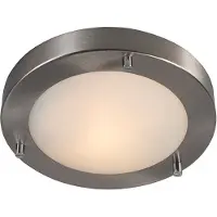 QAZQA Moderne plafonnière staal 18 cm IP44 - Yuma
