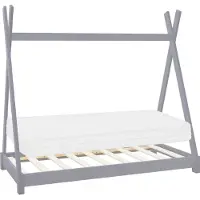 ML-Design Kinderbed Milly | hout grijs 167.5x87x146 cm ledikanten | NADUVI