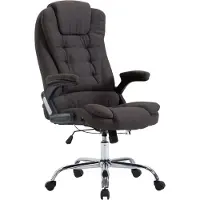 CLP Ergonomische Bureaustoel Thor - Draaibaar & Kantelbaar - Tot 150 kg - Chroom Onderstel - donkergrijs