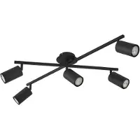 LINDBY Plafondlamp , Joffrey, dimbare, Zwart, Woonkamer, Metaal, Modern