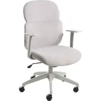Beliani LEXOR - Bureaustoel - Lichtgrijs - Polyester