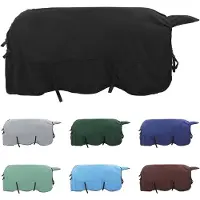vidaXL Paardendeken Zwart 145 cm Polyester Fleece