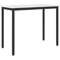 vidaXL Tafel Wit 100 x 50 x 77 cm Engineered hout en staal