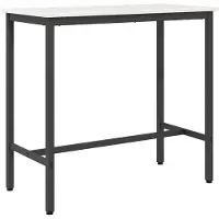 vidaXL Tafel Wit 100 x 50 x 91 cm Engineered hout en staal
