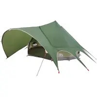 vidaXL Teepee Tent voor 5 Personen 5-persoons Groen en Grijs