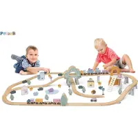 Polar B Houten Kinder Treinbaan 90 Stuks